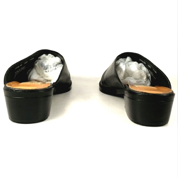 Life Stride Studio, Black Leather Slip On, Square Toe Mules. Women's Size 7.5M - Picture 8 of 12